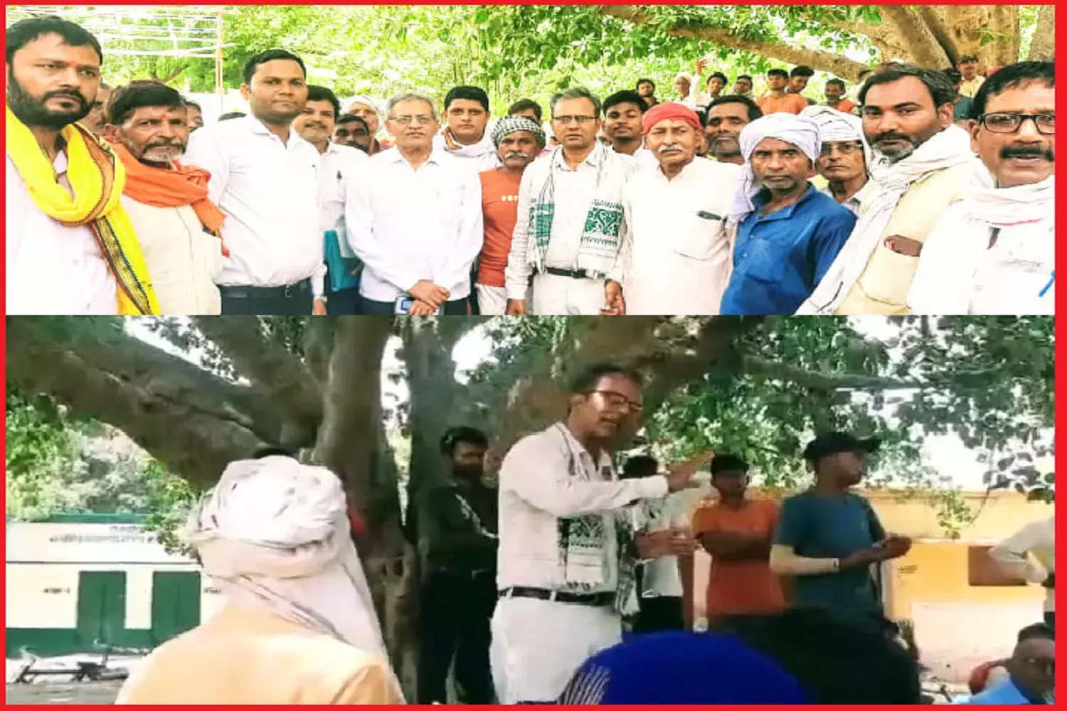 सैकड़ों ग्रामीणों की उपस्थिति में प्रयागराज के गडौर गांव में उच्च अधिकारियों ने चकबंदी में व्याप्त भ्रष्टाचार की जाँच का दिया आश्वासन