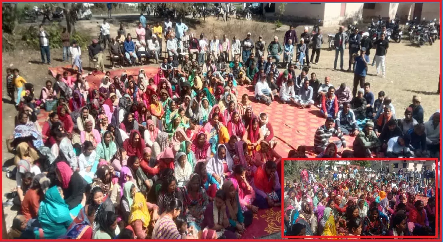 आदमखोर बाघ और जंगली जानवरों से परेशान सैकड़ों ग्रामीण पहुंचे सांवल्दे महापंचायत में, शासन-प्रशासन को दी कड़ी चेतावनी