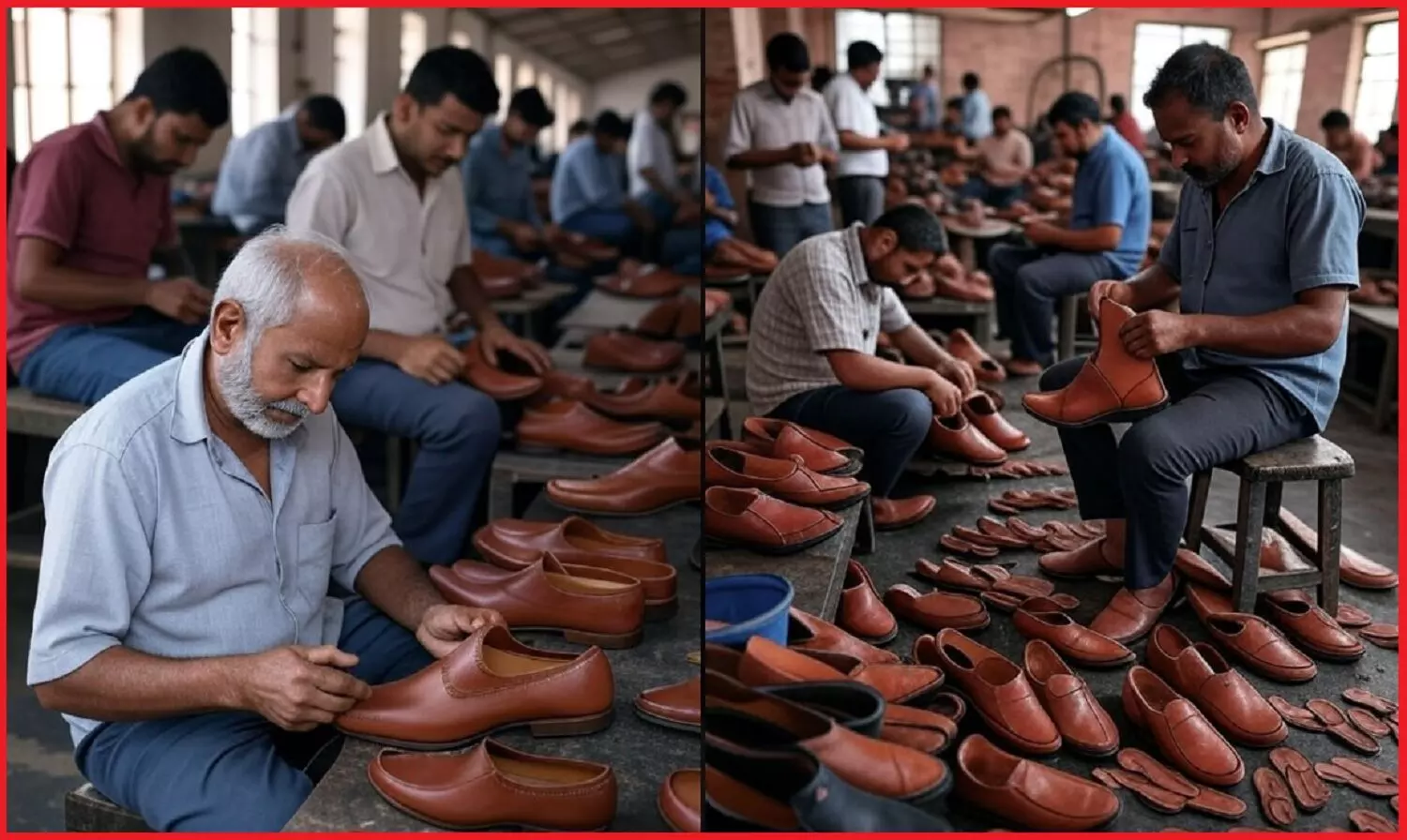 ट्रंप के टैरिफ से आगरा का फुटवियर उद्योग संकट में, नए टैरिफ के बाद 100 करोड़ के लेदर फुटवियर भी अमेरिका को बेच पाना नहीं होगा संभव !