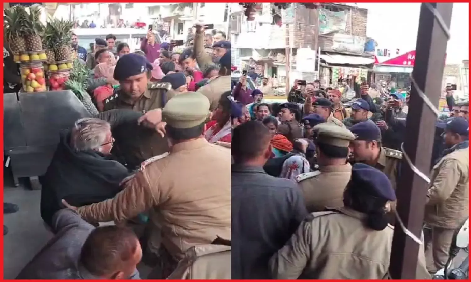 पूछड़ी में जबरन अतिक्रमण के नाम पर मारपीट के बाद पुलिस प्रशासन पर दर्जनों घरों को उजाड़ने का आरोप, 29 लोगों को शांतिभंग का आरोपित बताकर लिया हिरासत में !