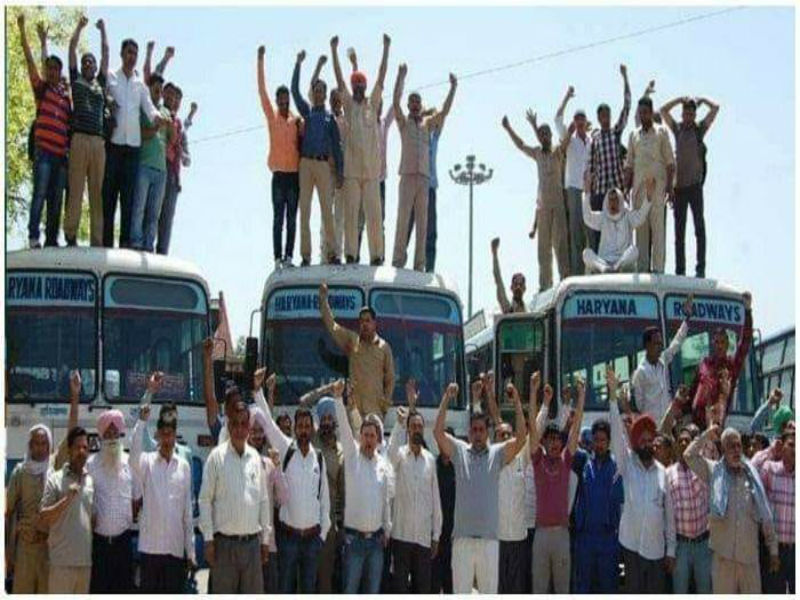 हरियाणा रोडवेज कर्मियों की हड़ताल बेअसर करने के लिए यूपी रोडवेज ने भेजी 200 बसें