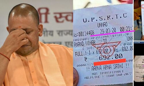 लॉकडाउन :  भूखे प्यासे मजदूरों से योगी सरकार ने वसूला बस का किराया, दिल्ली से चली बसें गोरखपुर पहुंचीं