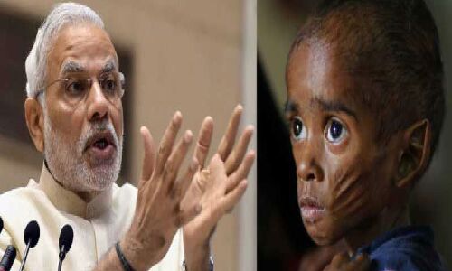 मोदी सरकार ने भुखमरी में भारत को पहुंचाया 55 से 103वें स्थान पर