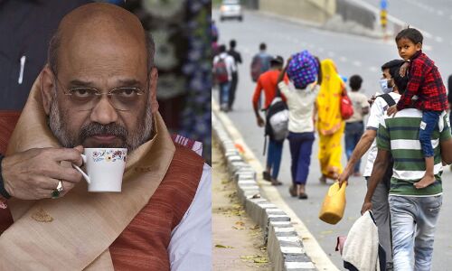 प्रवासी मजदूरों पर अमित शाह का आया बयान, कहा मजदूरों में था संयम का अभाव इसलिए चल पड़े पैदल