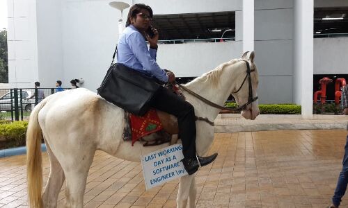पढ़िए क्यों पहुंचा ये सॉफ्टवेयर इंजीनियर घोड़े पर अपने आॅफिस