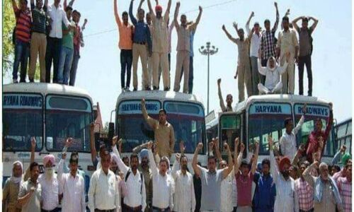 हरियाणा रोडवेज कर्मियों की हड़ताल बेअसर करने के लिए यूपी रोडवेज ने भेजी 200 बसें