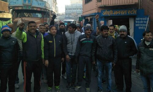 व्यवसायी प्रकाश पांडे की जहर खाने से हुई मौत पर हल्द्वानी रहा बंद