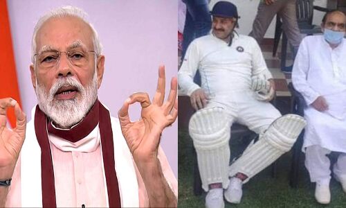 मोदी दें जनता को क्वारंटीन का ज्ञान और उनके सांसद मनोज तिवारी खेलें क्रिकेट