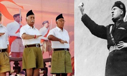 मुसोलिनी से प्रेरित संघ परिवार को संविधान से क्या लेना देना