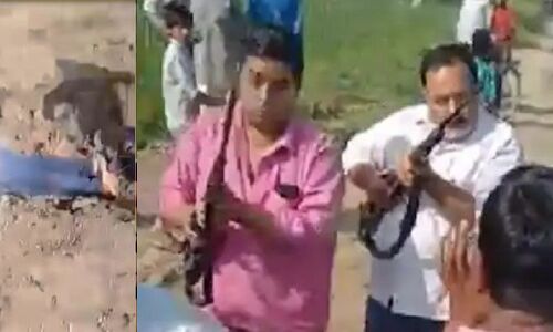 रामराज्य : UP में समाजवादी पार्टी के दलित नेता और बेटे को दिनदहाड़े कैमरे के सामने मारी गोली