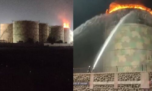 देश के सबसे बड़े कांडला पोर्ट में लगी भीषण आग, 24 घंटे बाद प्रशासन बोला नहीं बता सकते कब बुझेगी आग