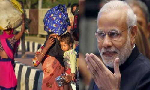 हर भूखे को अनाज देने का दावा करने वाली मोदी सरकार 8 करोड़ प्रवासी मजदूरों में से सिर्फ 20 लाख को दे पाई है राशन