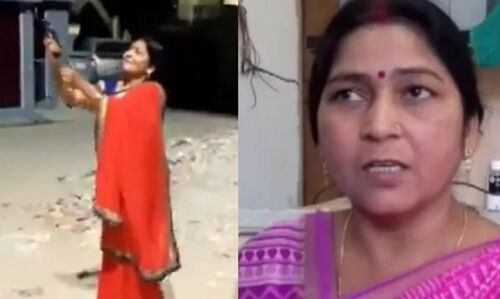 BJP महिला जिलाध्यक्ष ने कानून को रिवाल्वर की नोक पर रखा, कोरोना को भगाने के लिए की हवाई फायरिंग, वीडियो वायरल