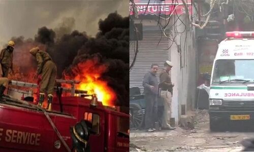 दिल्ली के रानी झांसी रोड स्थित अनाज मंडी में लगी भीषण आग, 43 लोगों की मौत