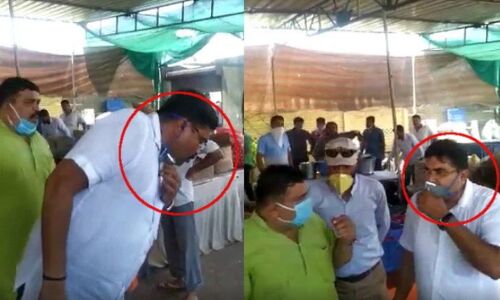 गरीबों के लिए बन रहे खाने की जगह BJP विधायक अरविंद रैयानी ने थूक दिया, जानिए क्या है पूरा मामला