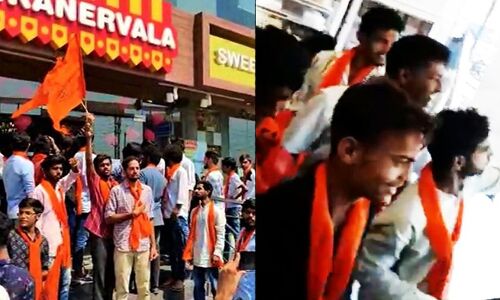 बजरंग दल के बदमाशों ने वेलेंनटाइन डे के दिन हैदराबाद के रेस्तरां और मॉल में की तोड़फोड़, वीडियो आया सामने