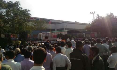 मजदूर यूनियनों ने झंडा दिवस पर याद किया जेल में बंद मारूति मजदूरों को