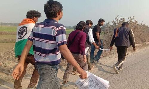 CAA-NRC के खिलाफ नागरिक सत्याग्रह पदयात्रा पर निकाल रहे युवाओं को यूपी पुलिस ने किया गिरफ्तार