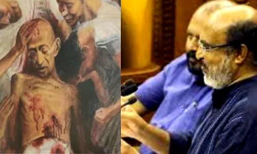 गांधी की हत्या की फोटो केरल सरकार ने बजट के कवर पेज में छापी, कहा उनके हत्यारों को अभी तक नहीं भूले