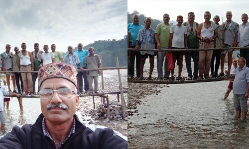 हिमाचल में नाराज ग्रामीणों ने नदी के ऊपर खुद पुल बनाकर पेश की मिसाल, सरकार को दिखाया आईना
